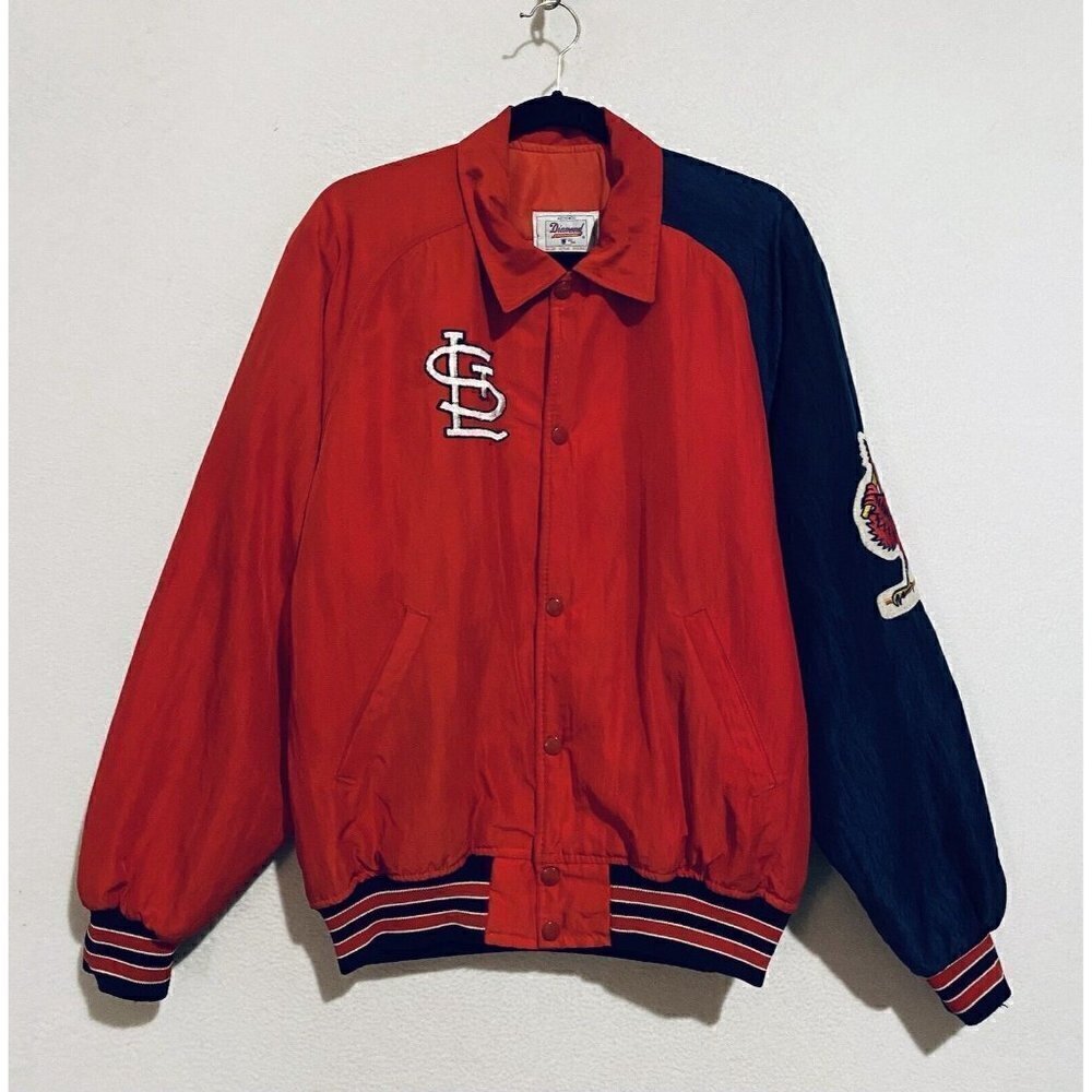 Starter Diamond Collection Jacket Mens Medium Red St Louis Cardinals Baseball